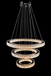 Світлодіодна люстра Splendid Ray L8045/400+600+800/3 LED (CH+Clear) з кришталем, хром, 235 Вт - мініатюра 5