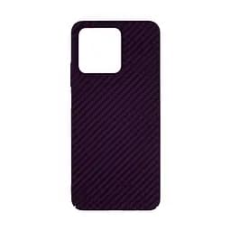 Карбоновый чехол для Realme C35, LikeCarbon, фиолетовый, панель, защитный чехол-накладка, ультратонкий и легкий, противоударный, обеспечивает защиту от ударов, падений и царапин, ArmorStandart (ARM71938)