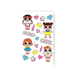 Набор детских временных татуировок Куклы Tattooshka L-65