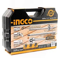 Набір торцевих головок з тріскачкою Ingco Industrial 1/2" 25 предметів (HKTS12251) - мініатюра 5