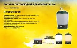 Ліхтарик світлодіодний для кемпінгу СL200 ECOНОМЕ (ECO018001007) - мініатюра 4