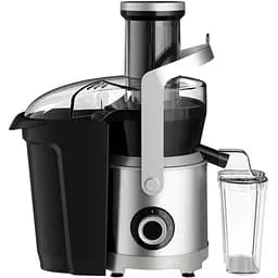 Соковитискач Tefal Nutri XXL відцентрований 1000 Вт чаша 0.8 л жмих 2.2 л жолоб на ціле яблуко пластик/метал чорно-сірий (ZE660D10) - мініатюра 2