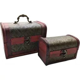 Шкатулки набор 18х13.5х12 см 14х8х9 см 2 шт (32205)