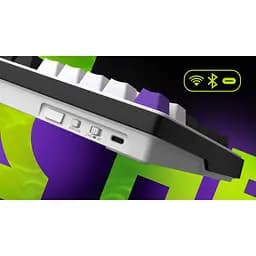Клавіатура Hator Hellyberry HK75 Mechanical Linear RGB Wireless/Bluetooth/USB UA White/Violet (HK75_wireless) - мініатюра 9