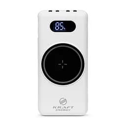 Повербанк 10000mAh Power Bank Kraft KPB-1110W White бездротова зарядка (43-00098) - мініатюра 1