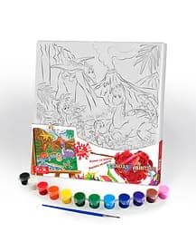 Розпис на полотні 31см*31см с.5 №4 "Динозаври" PX-05-04