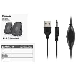 Акустична система REAL-EL S-25 USB Black (EL121100022) - мініатюра 10