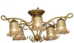 Люстра потолочная Brille флористика E27 60W PB (BR-914C/5)