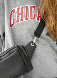 Жіноча сумка бананка Sambag HARVI чорна 24 × 16 × 6 см (88213001) - мініатюра 9