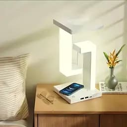 Настільна лампа SHS 2238 світлодіодна з 2*USB та бездротовою зарядкою 10 Вт - мініатюра 4