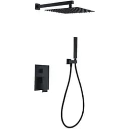 Душова система прихованого монтажу Wezer PRO17B-02-BLACK, нержавіюча сталь, Чорний матовий