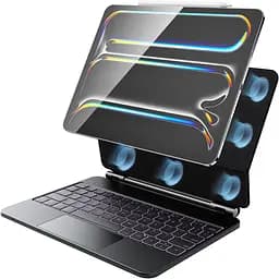 Чехол-клавиатура HOU для iPad Pro 11 дюймов (M4 2024), iPad Pro 2024 11 дюймов (5-го поколения) с клавиатурой, трекпадом