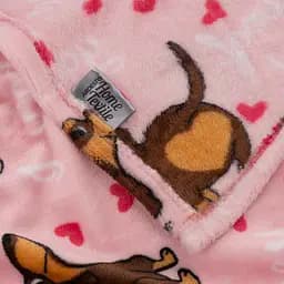 Плед Ardesto Flannel 160х200 см 100% поліестер песики з сердечками (ART0123PB) - мініатюра 4