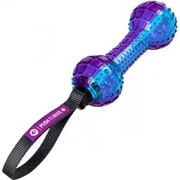 Игрушка для собак GiGwi Push to mute Гантеля с пищалкой, 18 см (75332)