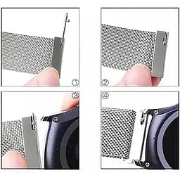Ремінець BeCover Milanese Style для Garmin Vivoactive 3 (20 mm)/3 Music/Vivomove HR/Vivomove Brown (707712) - мініатюра 4