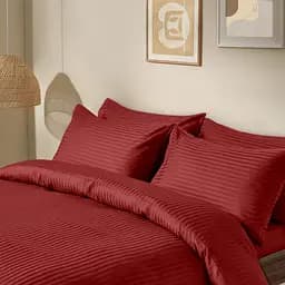 Комплект постільної білизни Cosas Burgundy Двоспальний сатин червоний (StrSatin_13Burgundy_Burgundy_180) - мініатюра 3