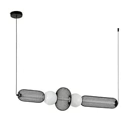 Світильник підвісний LED Levistella 7812028 BK, 12W, 3000K, Чорний метал, для вітальні, сучасний стиль