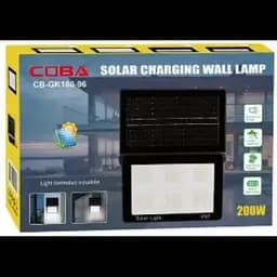 Настінний вуличний світильник COBA CB-GK180-96 із сонячною панеллю 96 діодів 200 Вт - мініатюра 3
