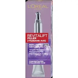 Антивозрастной крем для кожи вокруг глаз L'Oreal Paris Revitalift Filler Восстановитель объема с гиалуроновой кислотой, 15 мл (A8674500)