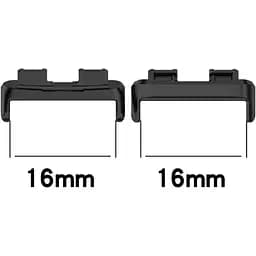 Перехідник DK CDK для Huawei Band 10 16мм сталевий під ремінець (2 шт.) (016261) (black) - мініатюра 2