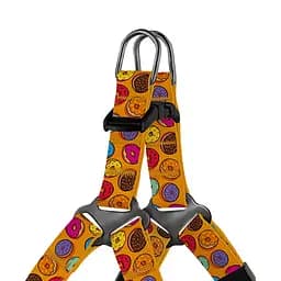 Шлея для собак дрібних порід BronzeDog Urban Fruits Пончики XS 33-40 см - мініатюра 2