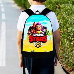 Рюкзак детский бравл старс 34х27см, городской ранец для мальчика с принтом (00382)
