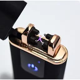 Электродуговая плазменная импульсная зажигалка Classic Fashionable - Чёрная Матовая (5402) (750) (ST)