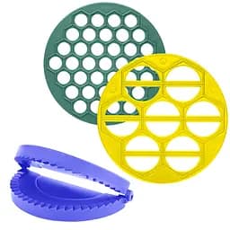 Набір форм для ліплення пельменів, вареників та чебуреків (3 шт.) пельменниця, вареничниця та прес для чебуреків, Господар Різні кольори 87411