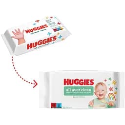 Набір вологих серветок Huggies All Over Clean 280 шт. (5 уп. x 56 шт.) - мініатюра 3