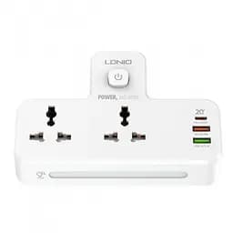 Мережевий подовжувач фільтр на 2 розетки із захисними шторками 2 USB 3A + Type C - мініатюра 4