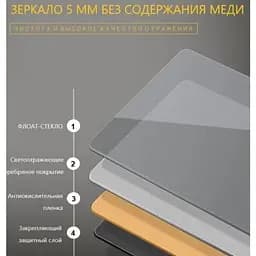 Дзеркало Dusel DE-M3051 75x120 см з годинником, Білий - мініатюра 3