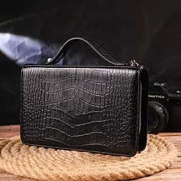 Чоловіча шкіряна барсетка Canpellini 21,5х13,5х4 см sum0022449 - мініатюра 9