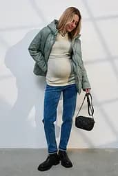 Джинси для вагітних Mom Fit для майбутніх мам зі спеціальним поясом S (44) Leyton Юла Мама синій - мініатюра 2