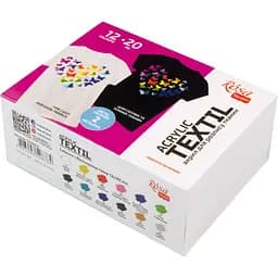 Набір фарб для розпису тканин HEART 12×20 мл Rosa Talent