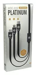 Кабель WK Platinum 3в1 мicro/Lightning/Type-C WDC-010 1м чорний - мініатюра 2