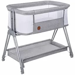 Ліжечко приставне Lionelo Luna Grey Concrete, сіре (LO-LUNA GREY CONCRETE)