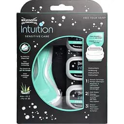 Бритва Wilkinson Sword Intuition Sensitive Care зі змінними картриджами, 3 шт.
