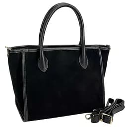 Шоппер замшевый черный Firenze Italy F-IT-7685A