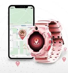 Дитячий круглий рожевий смарт годинник Lemfo Y01 з 4G, SIM-картою, відеодзвінками, камерою, кнопкою SOS та GPS геолокацією Рожевий - мініатюра 8