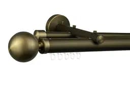 Карниз для штор Zegar дворядний Техно 30 Антик імпресійний, Куля 250 см