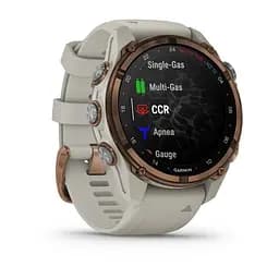 Смарт-годинник Garmin Descent Mk3i 43 мм бронзовий PVD титановий з силіконовим ремінцем французький сірий - мініатюра 2