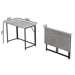 Стіл розкладний Моріс Ferrum-decor 750x1000x600 Чорний метал ДСП Бетон 16 мм (FRD-104675) - мініатюра 11