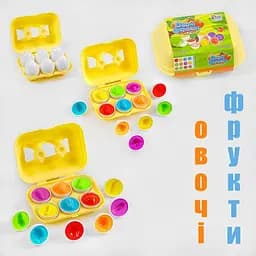 Іграшка 3D сортер 4FUN Game Club Яєчний лоток + Овочі та фрукти 52003-2 (2000990624260)