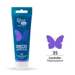 Акрил для декору Лавандовий (35) матовий 75 мл Rosa Talent