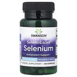 Селен Swanson SelenoExcell 200 mg, 60 капсул для антиоксидантного захисту