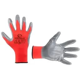 Рукавички робочі захисні Intertool з нітриловим покриттям 10" червоно-сірі (в упаковці 12 шт.)
