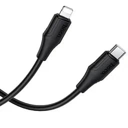 Дата кабель Hoco X124 Bien silicone Type-C to Lightning 27W (1m) Black - мініатюра 2