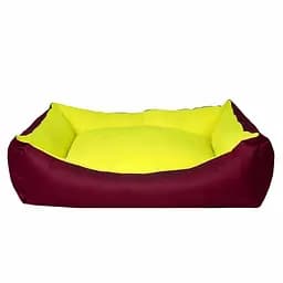 Лежак для собак Milord DONDURMA M 62x44x2 см (бордо/лимон)