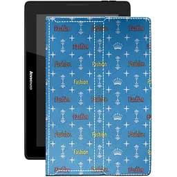 Чехол StatusCASE из экокожи для планшета Lenovo A7600 10.1 Фэшн голубой