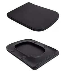 Унітаз підвісний Qtap Tern New Ultra Quiet, з сидінням Slim Duroplast/ Soft-close/ Quick Release QT17332303ASMB - мініатюра 7